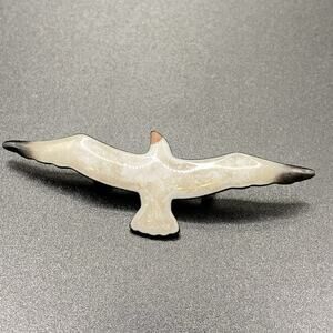 Vintage 1973 Hall Bartlett Enamel Copper Brooch Jonathan Livingston Seagull